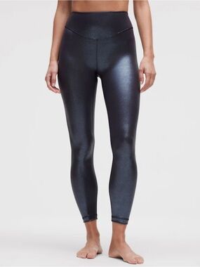 lululemon Align black shimmer high rise metallic tights